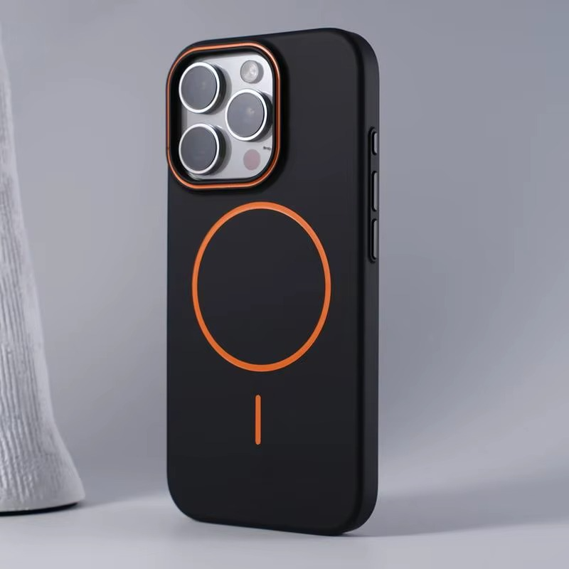 Ultratunn MagSafe-kompatibel mobilskal för iPhone med matt design - iPhone 15 Pro Max, Svart
