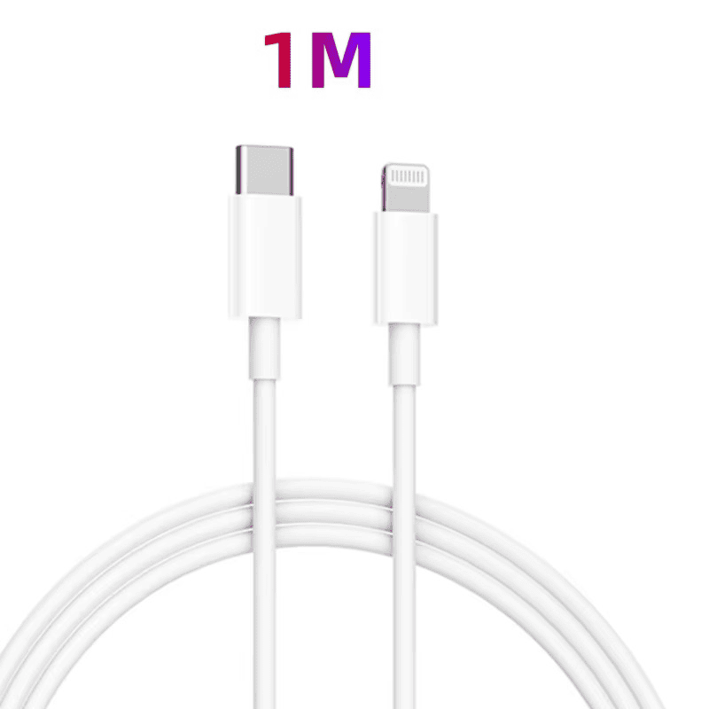 USB-C till lightning kabel snabbladdning Vit - 1m
