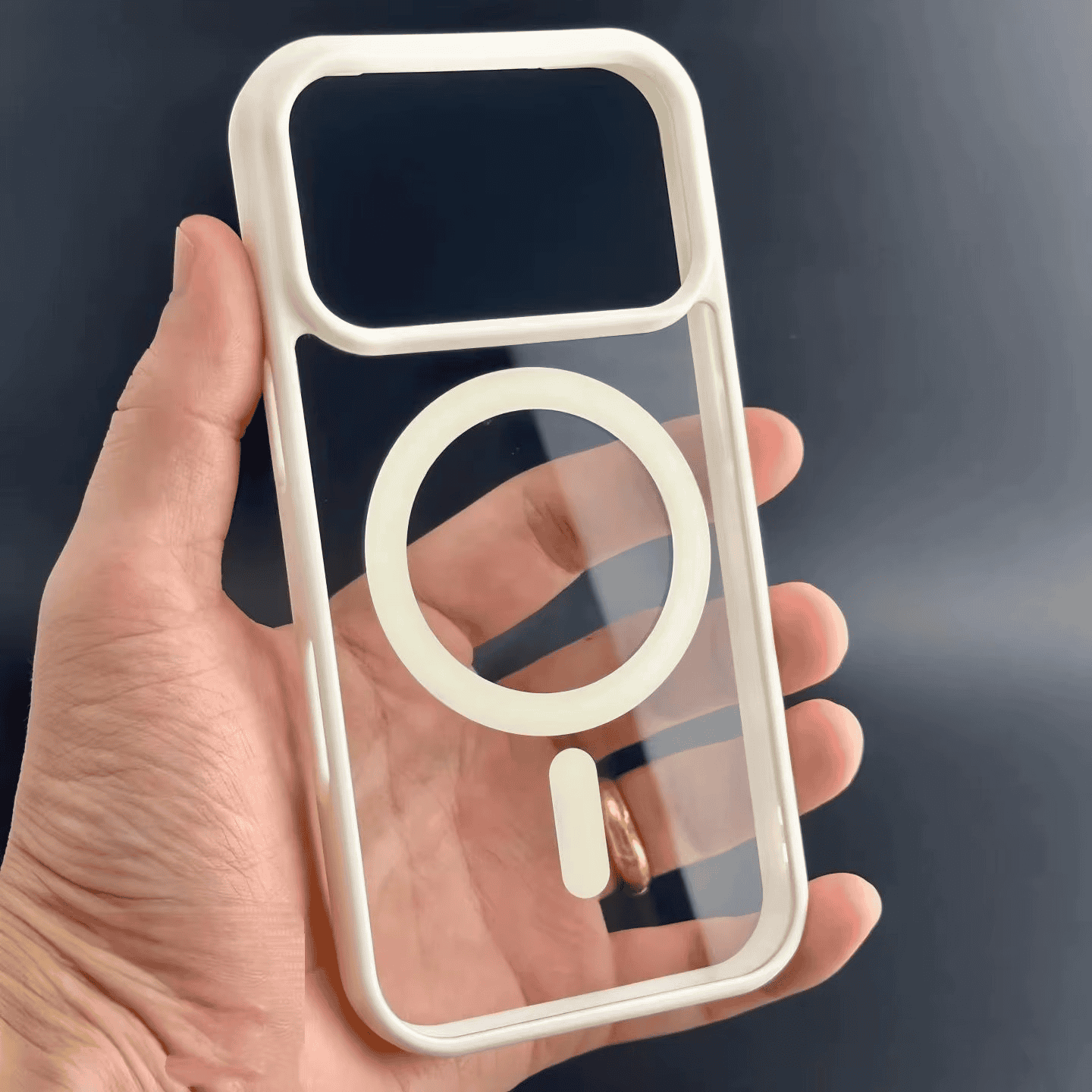 Magsafe transparent skal för iPhone 17 Pro Max - Vit