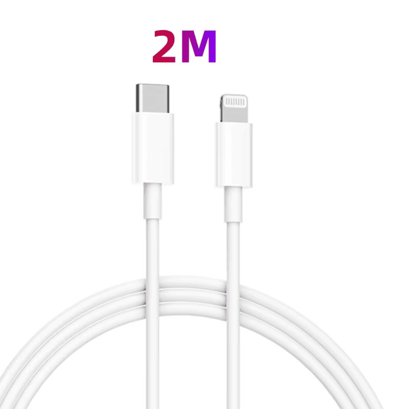 USB-C till lightning kabel snabbladdning Vit - 2m