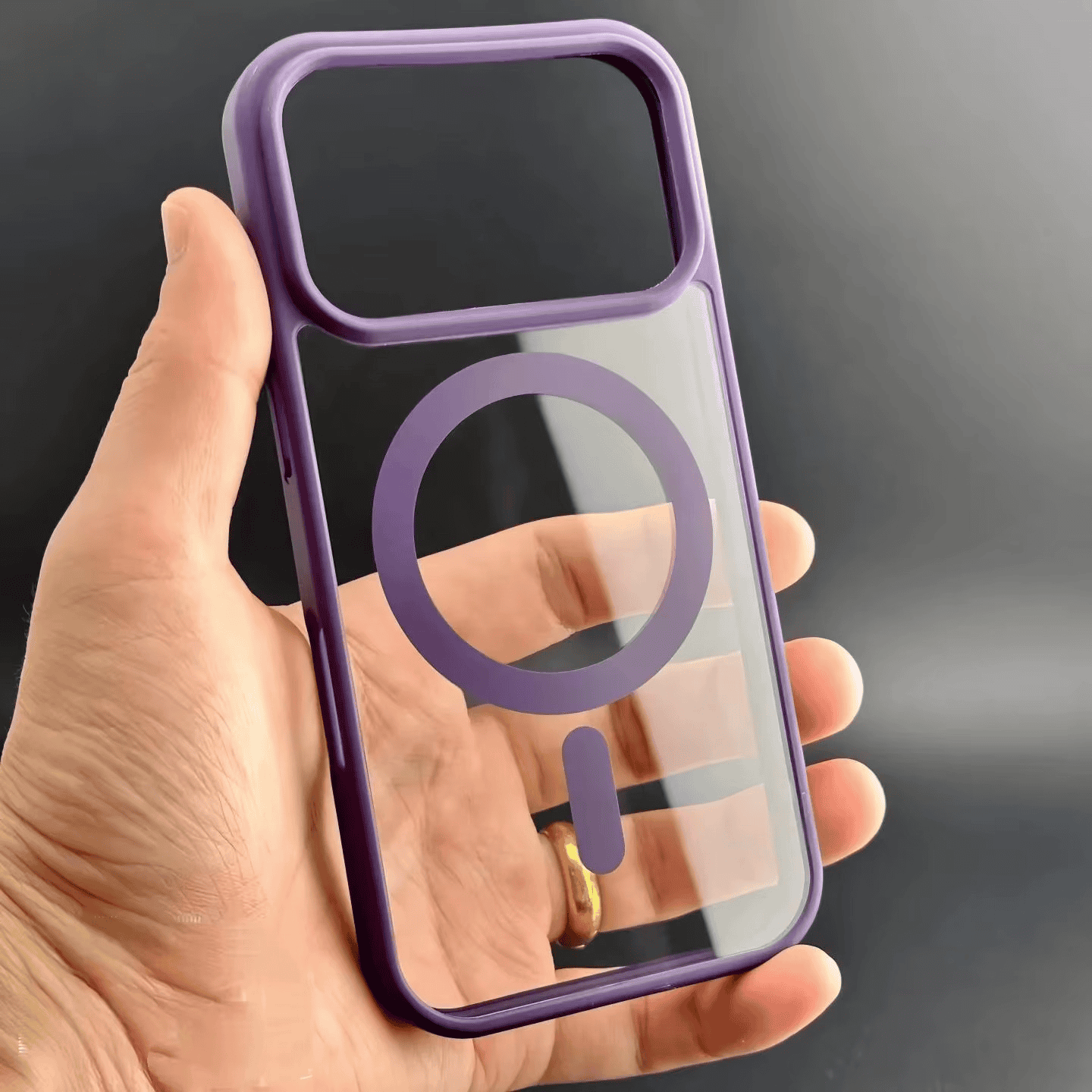 Magsafe transparent skal för iPhone 17 Pro Max - Lila