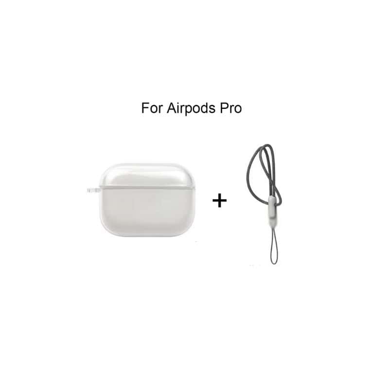 Transparent TPU-Skal med rem till AirPods - Airpods Pro