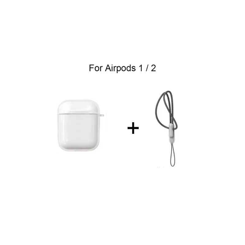 Transparent TPU-Skal med rem till AirPods - Airpods 1 & 2