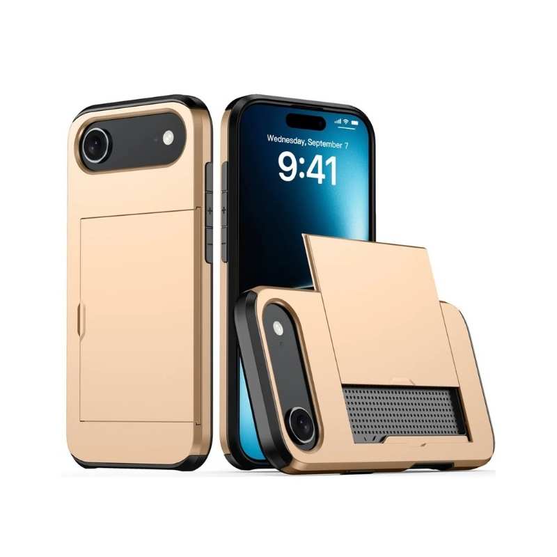 iPhone 17 Air Skal med kortfack - Gul