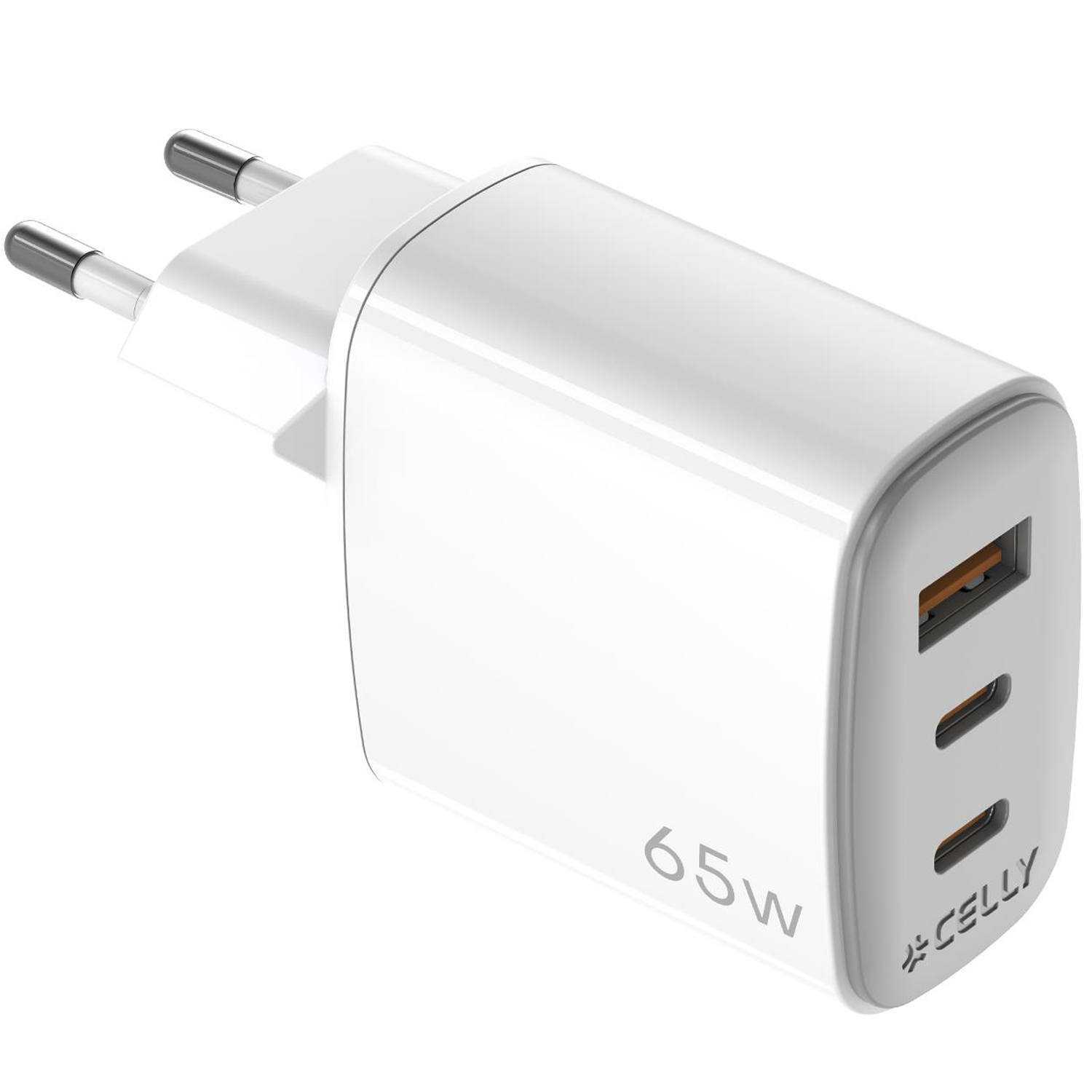 Celly Laddare 65W PD/QC Vit